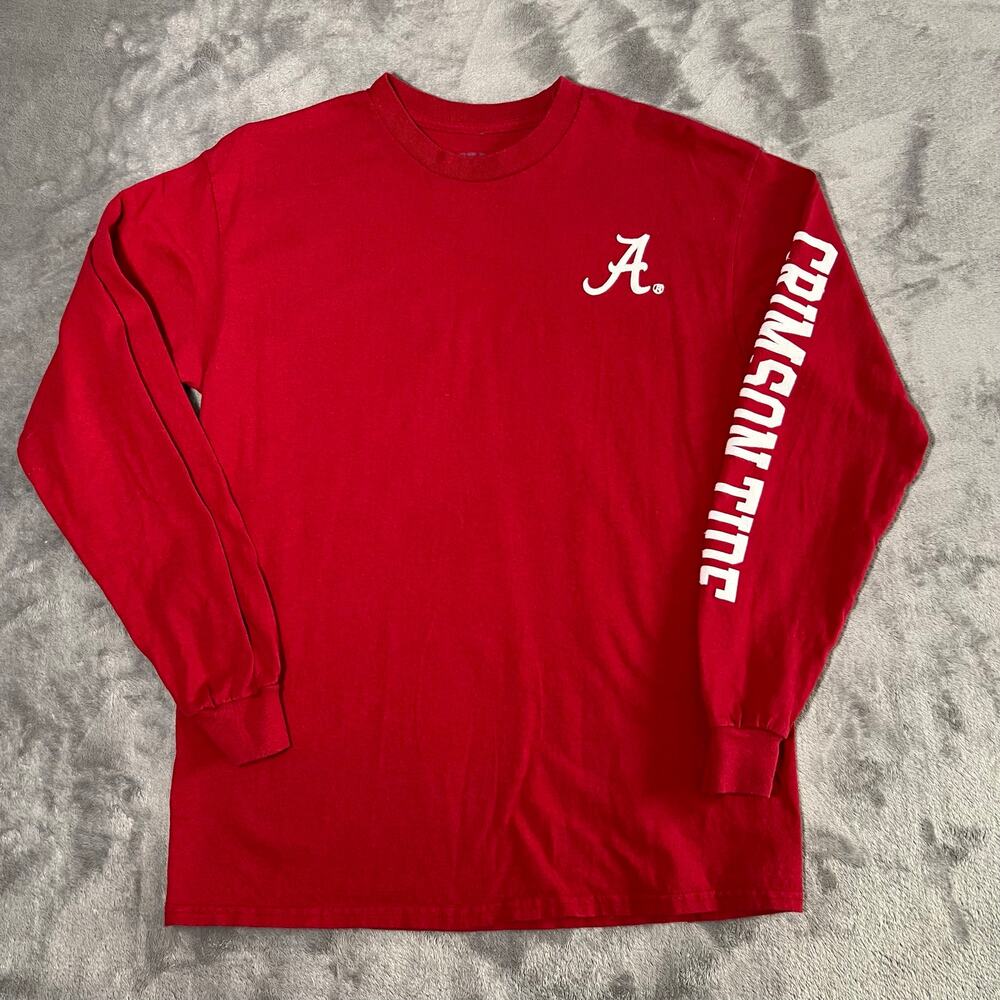 Alabama Crimson Tide MV Sport Long Sleeve T Shirt Medium Red Elephant NCAA